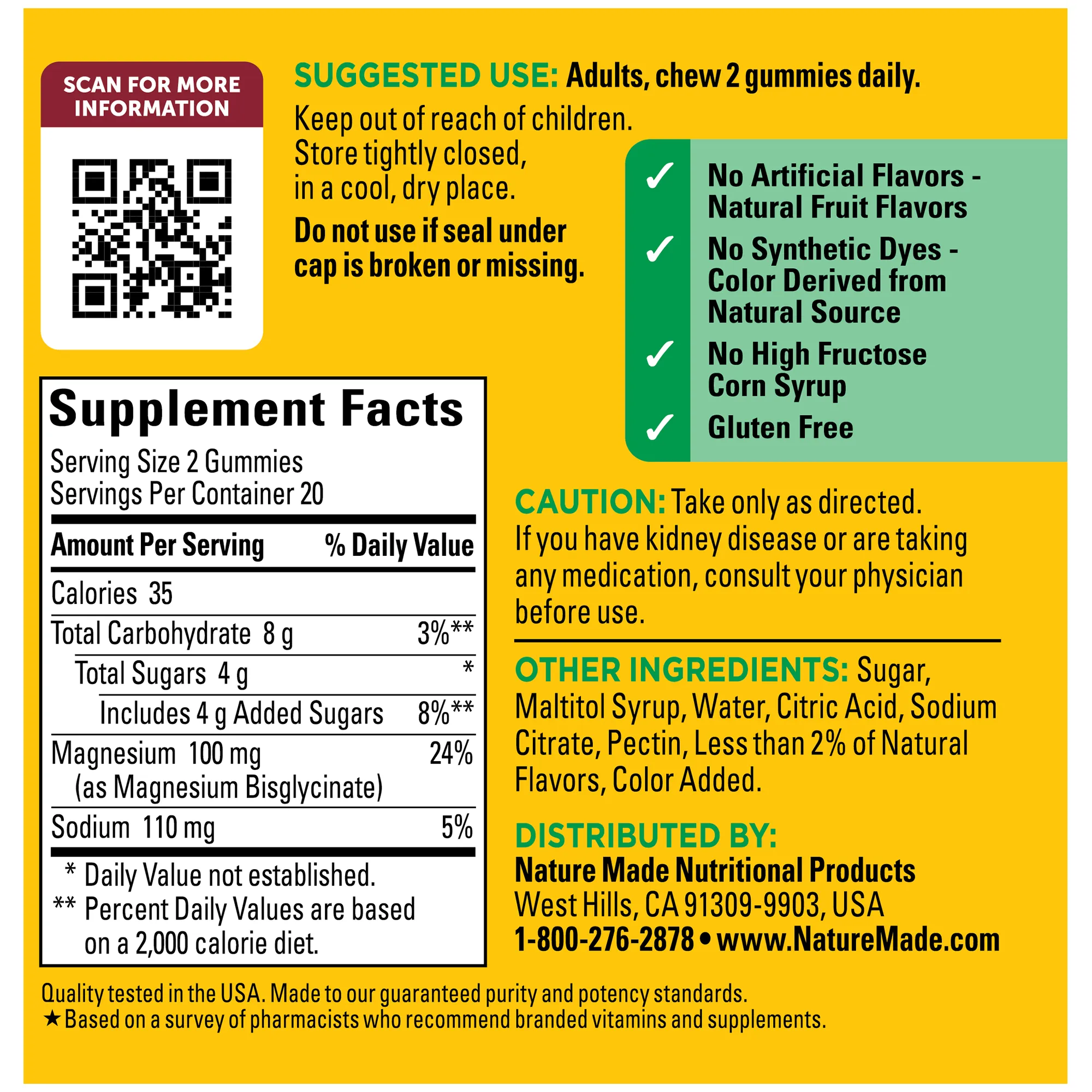 High Absorption Magnesium Glycinate Gummies