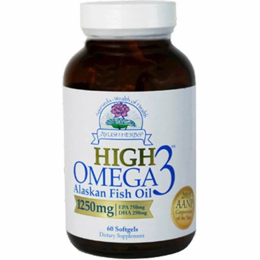 High Omega 3 1000 mg 60 gels by Ayush Herbs