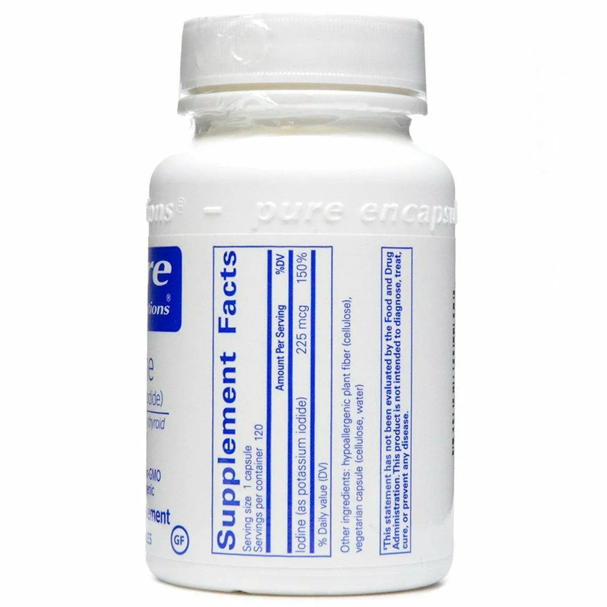 Iodine (potassium iodide) 120 caps by Pure Encapsulations