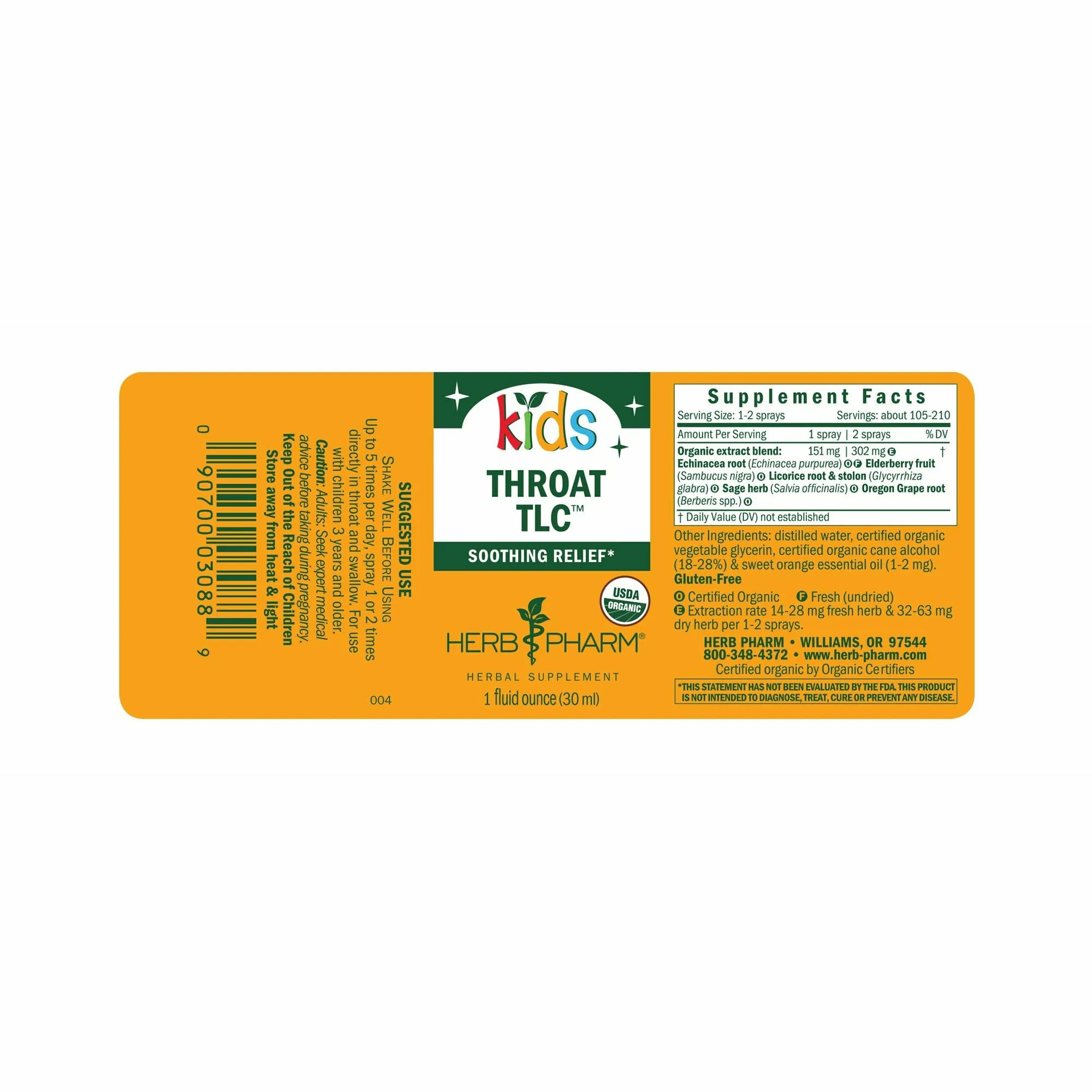 Kids Throat TLC 1 fl oz by Herb Pharm