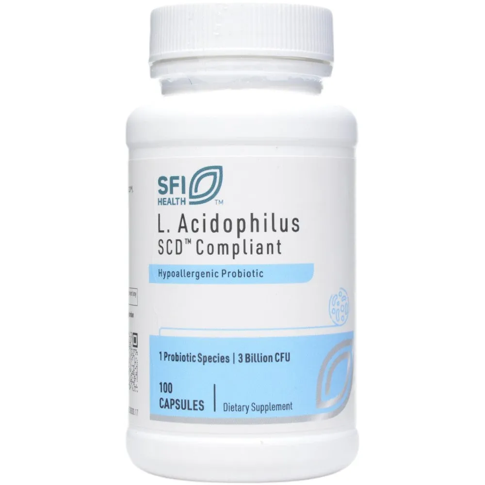 L. Acidophilus SCD Compliant 100 vcaps by Klaire Labs/SFI Health