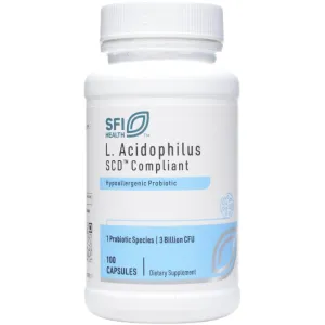 L. Acidophilus SCD Compliant 100 vcaps by Klaire Labs/SFI Health
