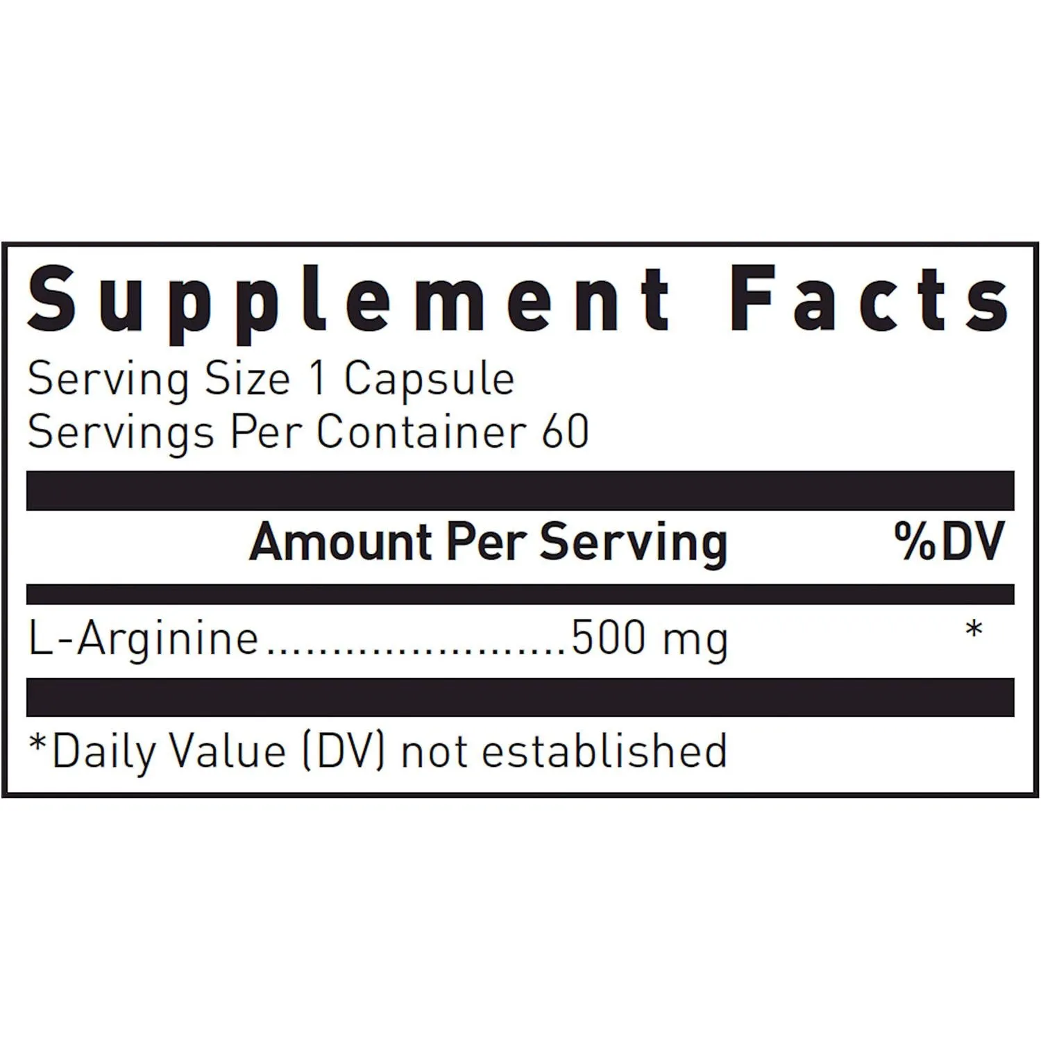 L-Arginine 500 mg 60 caps by Douglas Labs