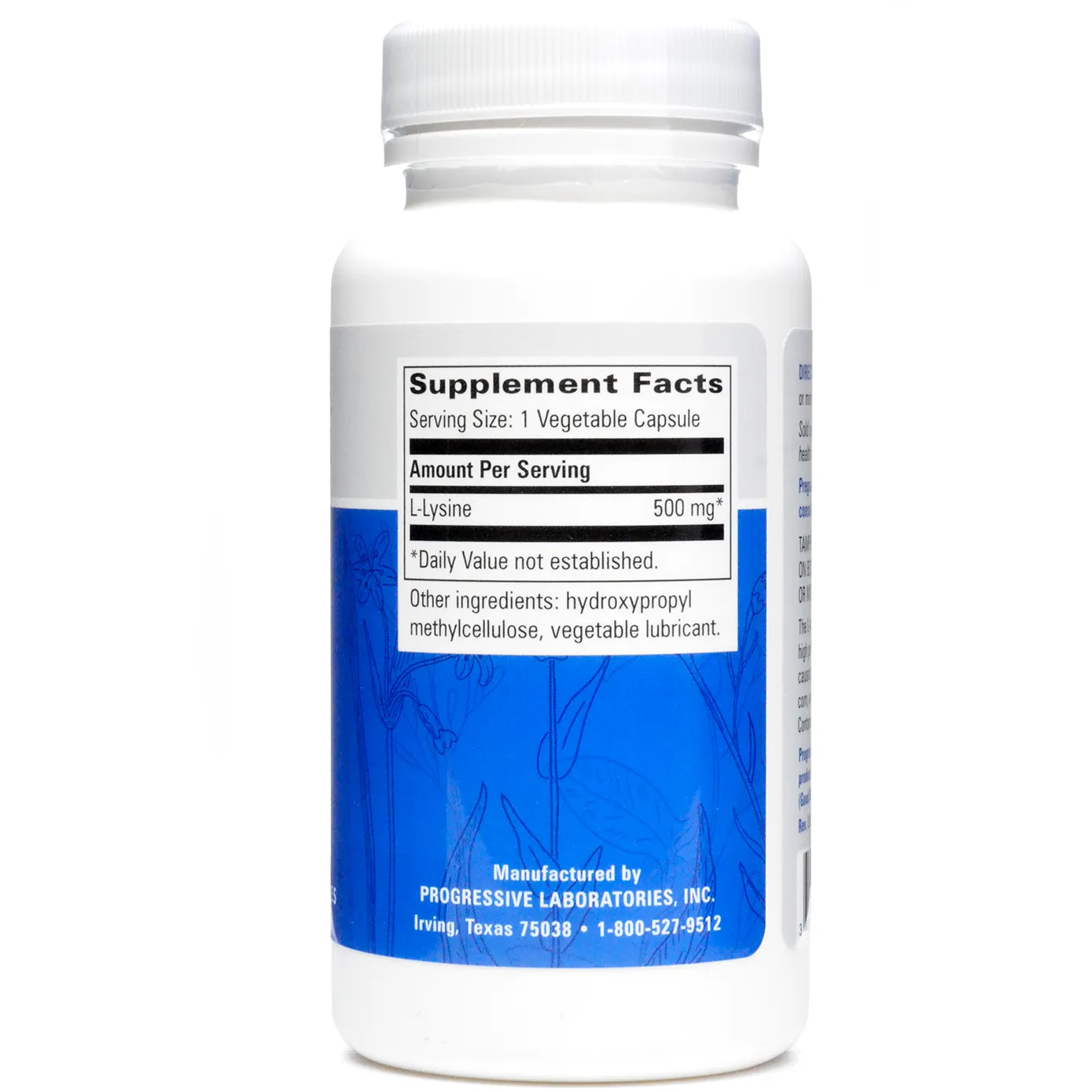 L-Lysine 500 mg 90 vcaps by Progressive Labs