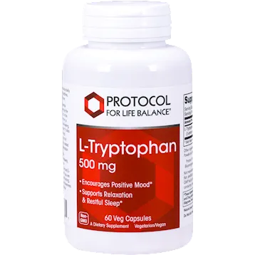 L-Tryptophan 500 mg 60 vcaps by Protocol For Life Balance