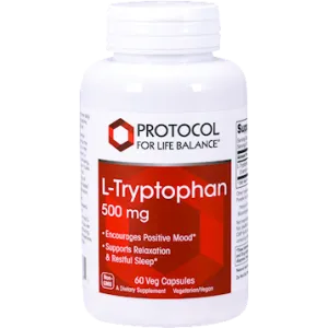 L-Tryptophan 500 mg 60 vcaps by Protocol For Life Balance