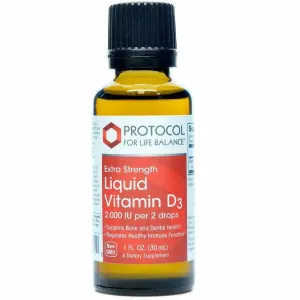 Liquid Vitamin D-3 2.000 IU 1 oz by Protocol For Life Balance