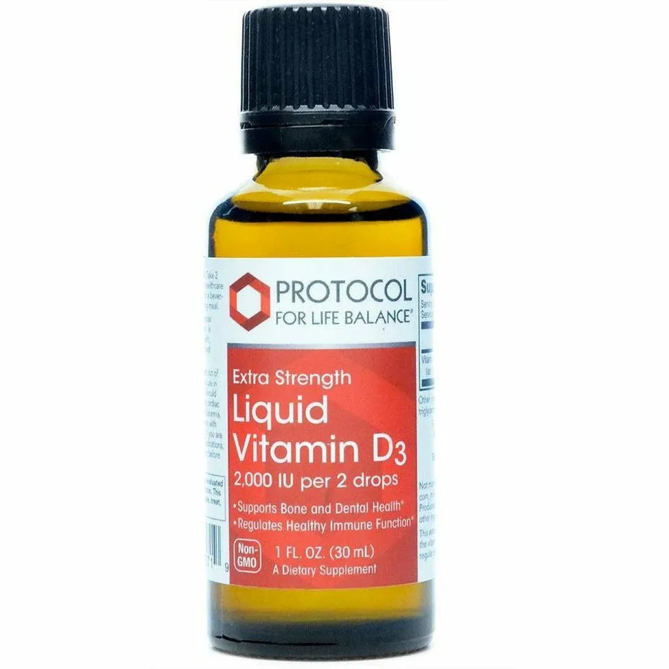 Liquid Vitamin D-3 2.000 IU 1 oz by Protocol For Life Balance