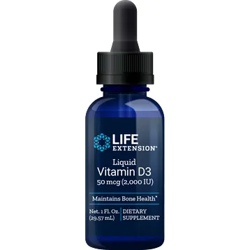 Liquid Vitamin D3 50 mcg (2000 IU) 1 fl oz by Life Extension