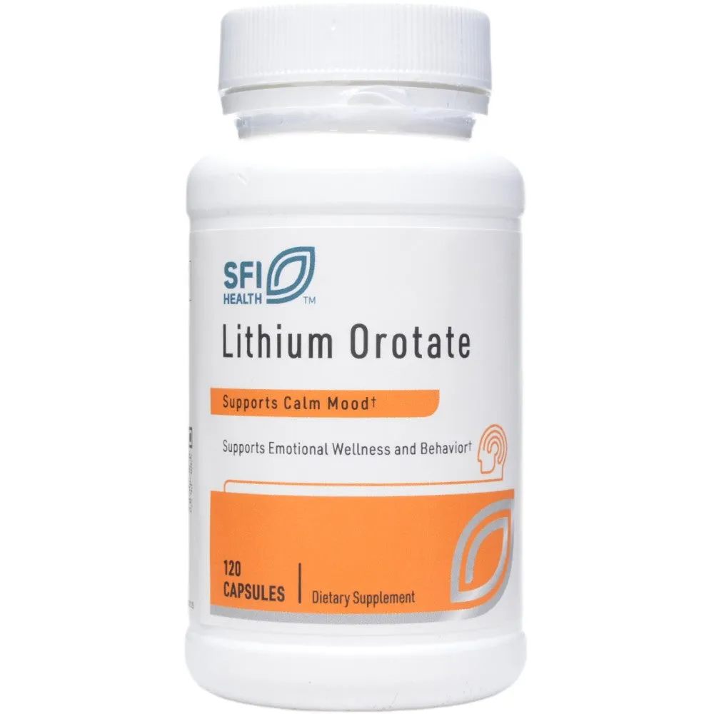 Lithium Orotate 4.8 mg 120 vcaps by Klaire Labs/SFI Health