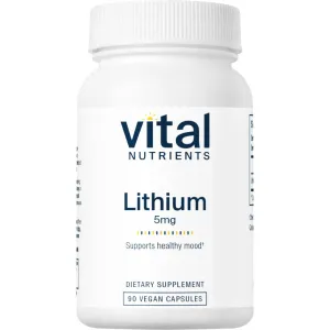 Lithium (orotate) 5 mg 90 caps by Vital Nutrients