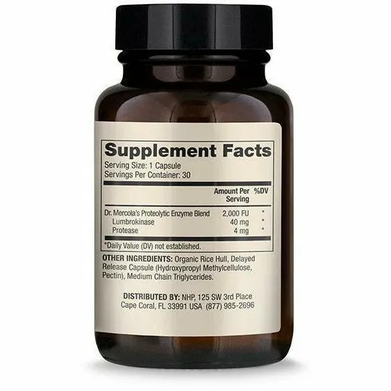 Lumbrokinase Enzymes 30 caps by Dr. Mercola