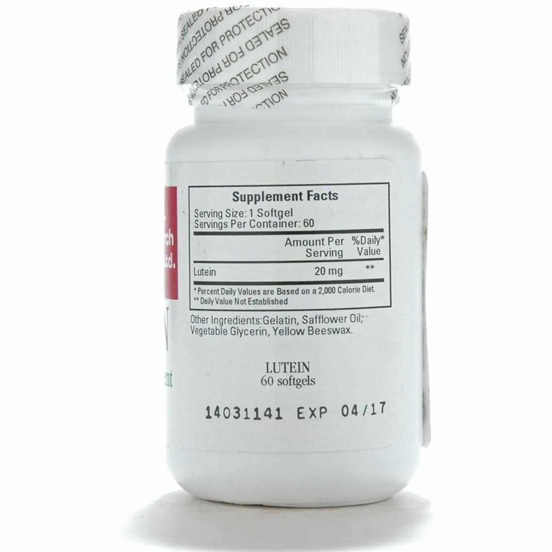 Lutein 20 mg 60 gels by Ecological Formulas