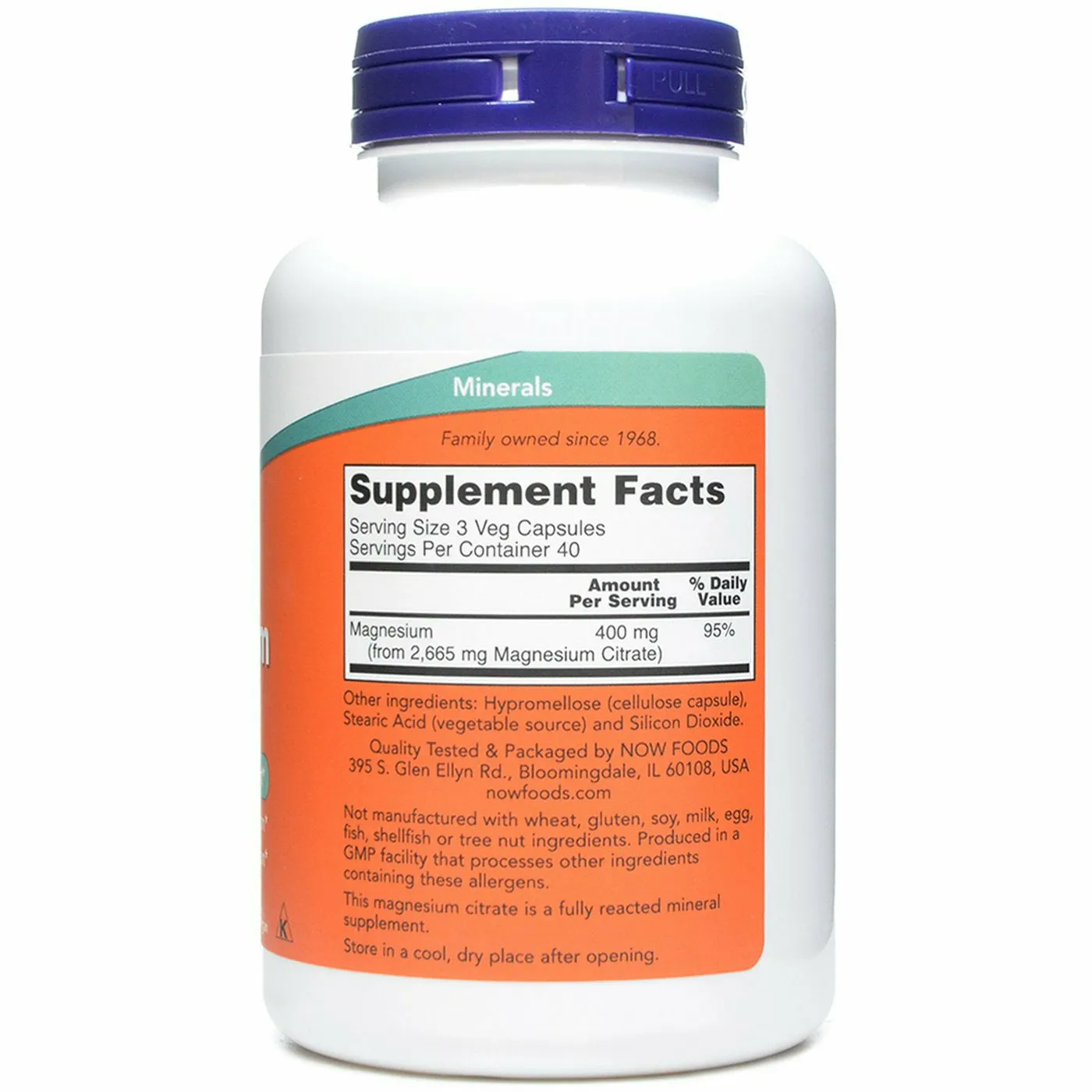 Magnesium Citrate 120 vcaps by NOW