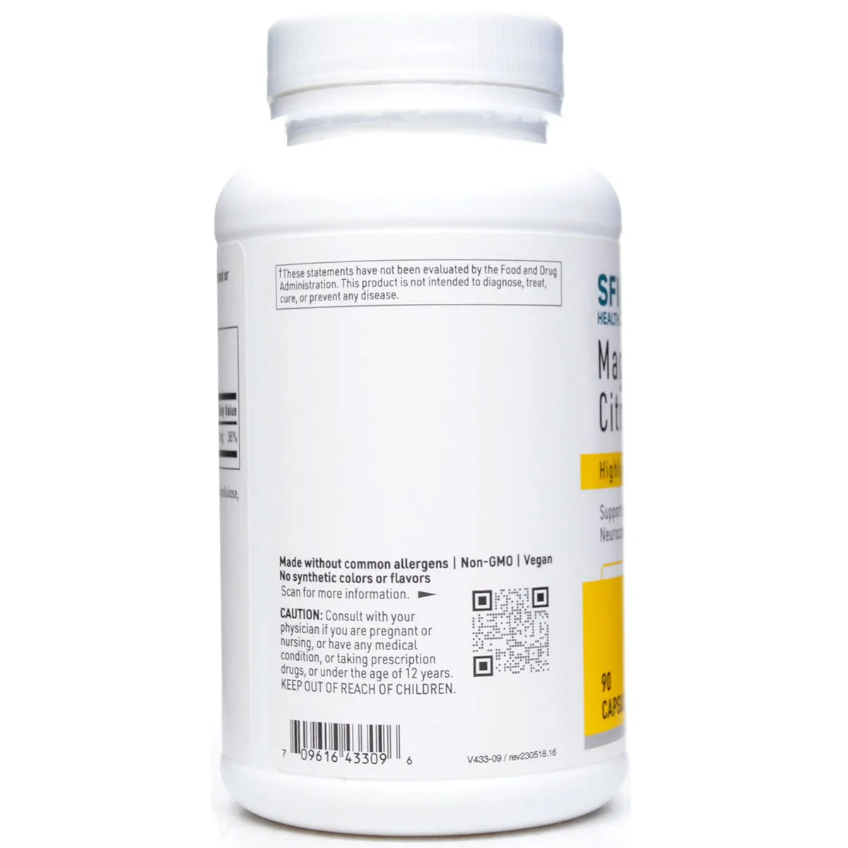 Magnesium Citrate 150 mg 90 vcaps by Klaire Labs/SFI Health