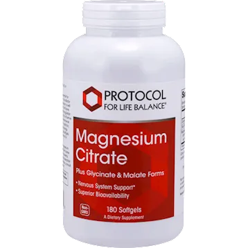 Magnesium Citrate 180 softgels by Protocol For Life Balance