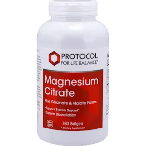 Magnesium Citrate 180 softgels by Protocol For Life Balance
