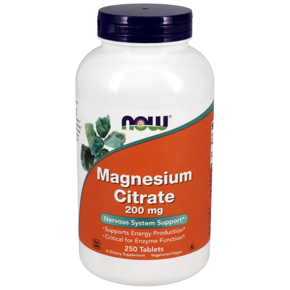 Magnesium Citrate 200 mg 250 tabs by NOW