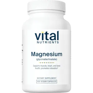 Magnesium Glycinate/Malate 120 mg 100 caps by Vital Nutrients