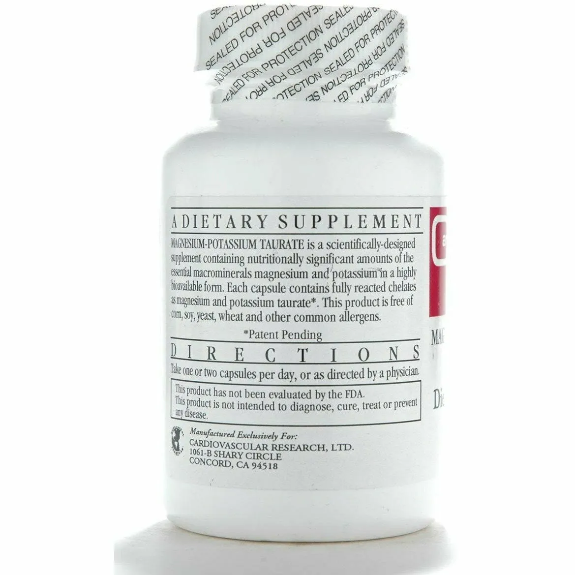 Magnesium-Potassium Taurate 60 caps by Ecological Formulas