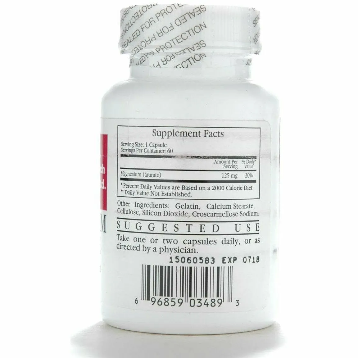 Magnesium Taurate 125 mg 60 caps by Ecological Formulas