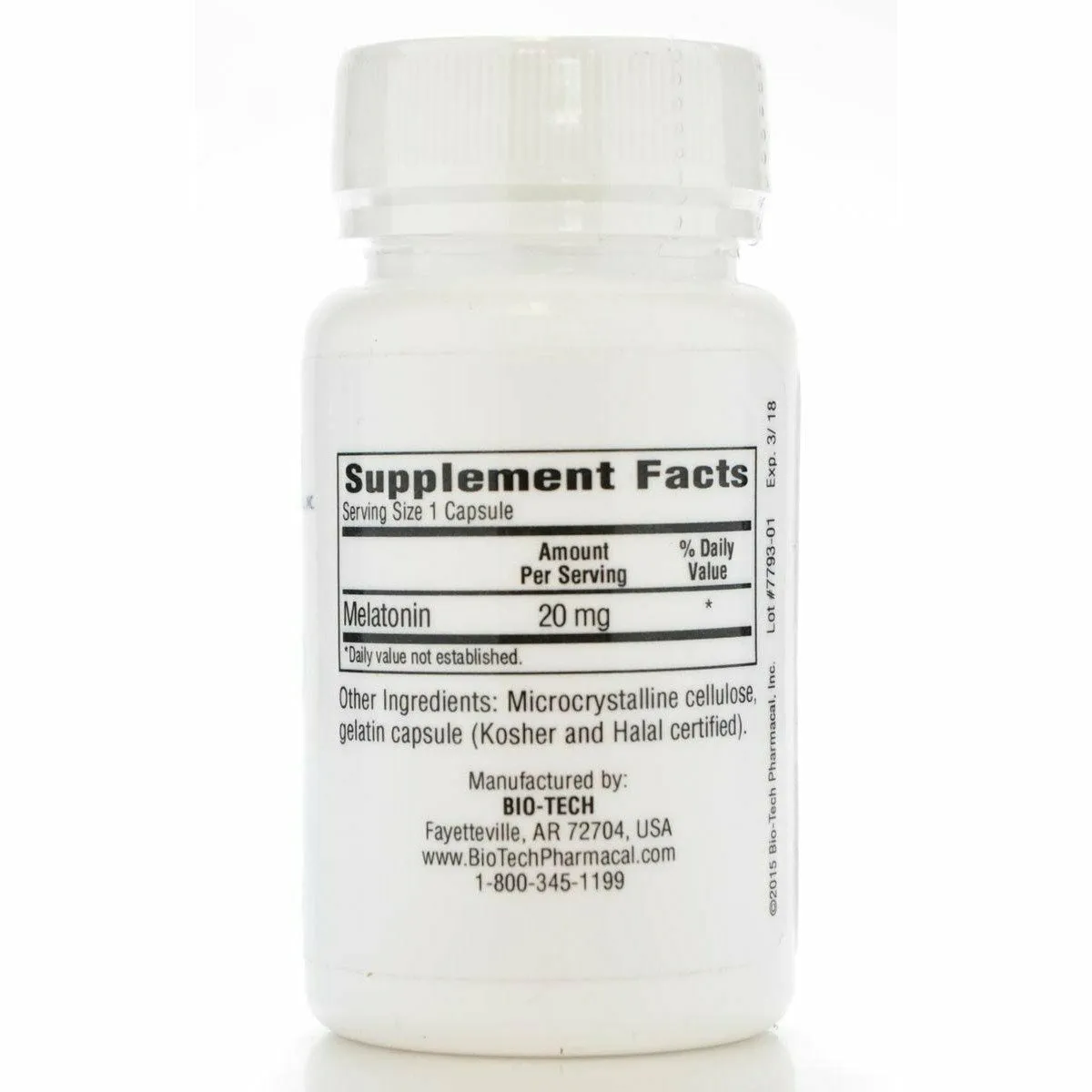 Melatonin 20 mg 100 caps by Bio-Tech