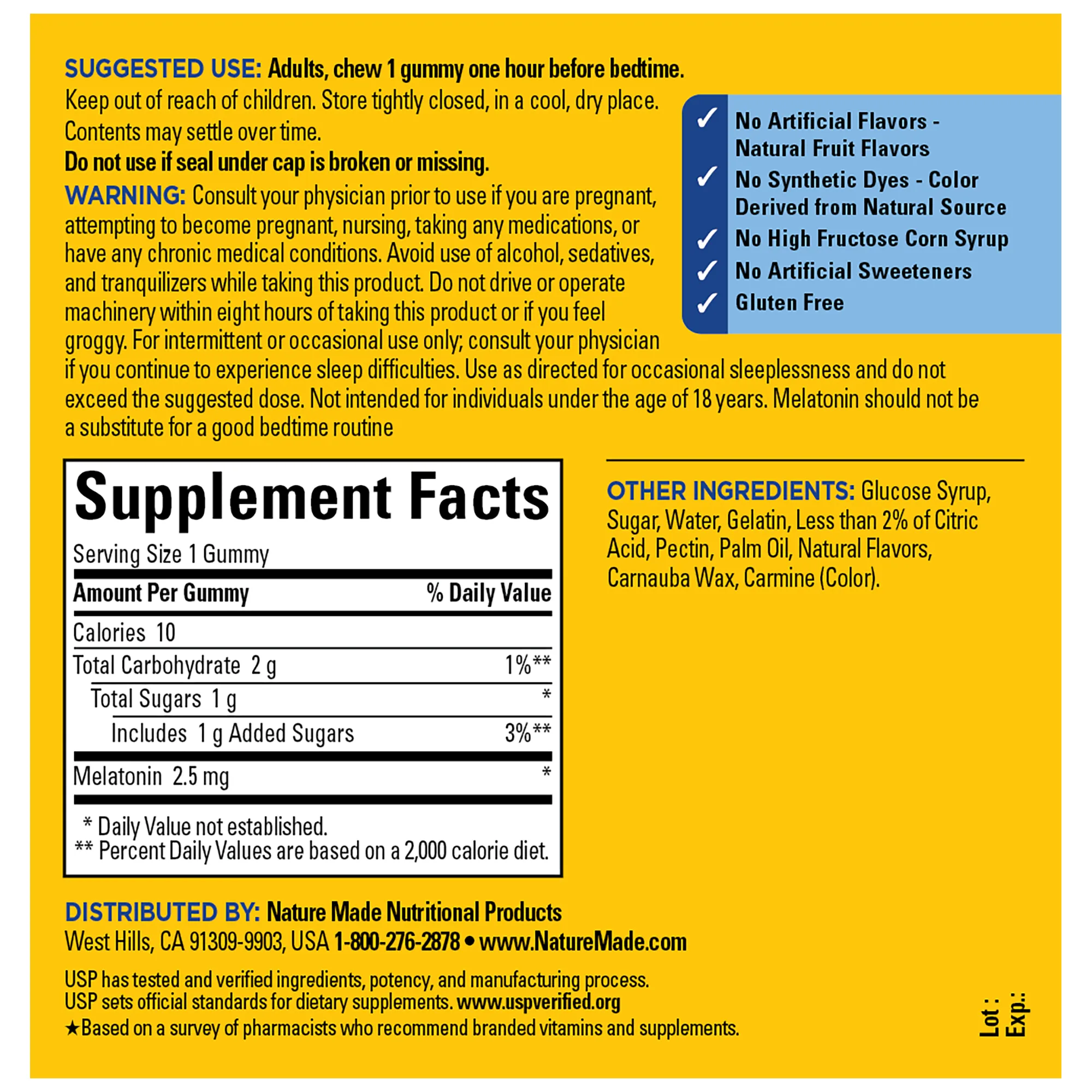 Melatonin 2.5 mg Gummies