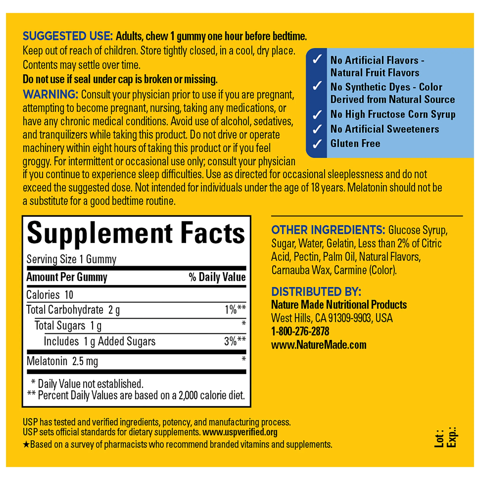 Melatonin 2.5 mg Gummies