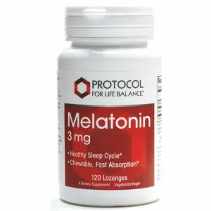 Melatonin 3 mg 120 lozenges by Protocol For Life Balance