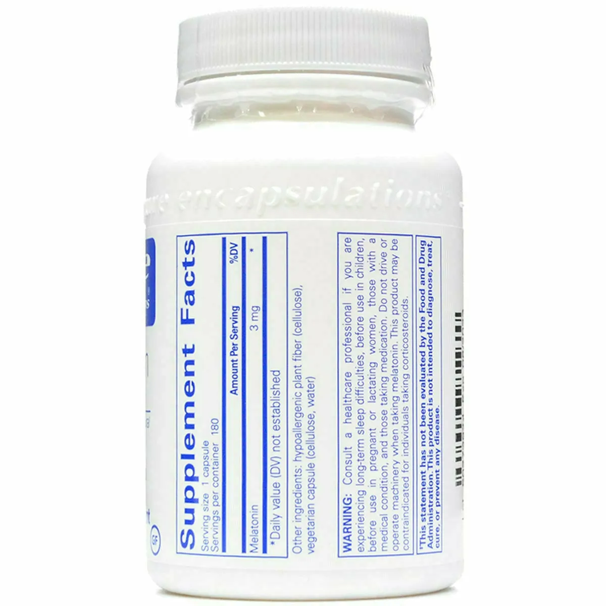 Melatonin 3 mg by Pure Encapsulations