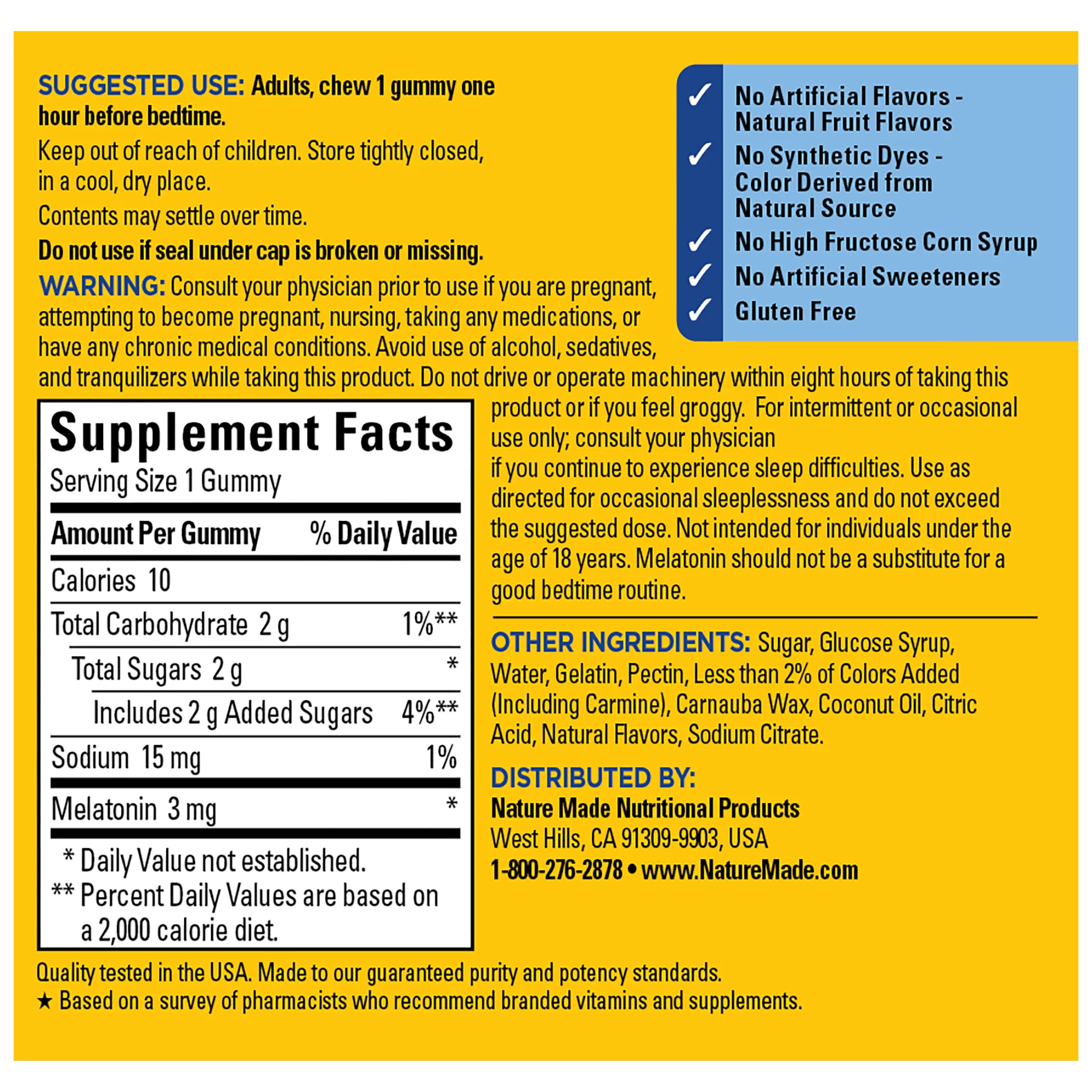 Melatonin Time Release 3 mg Gummies