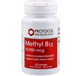 Methyl B12 10.000 mcg 60 lozenges by Protocol For Life Balance