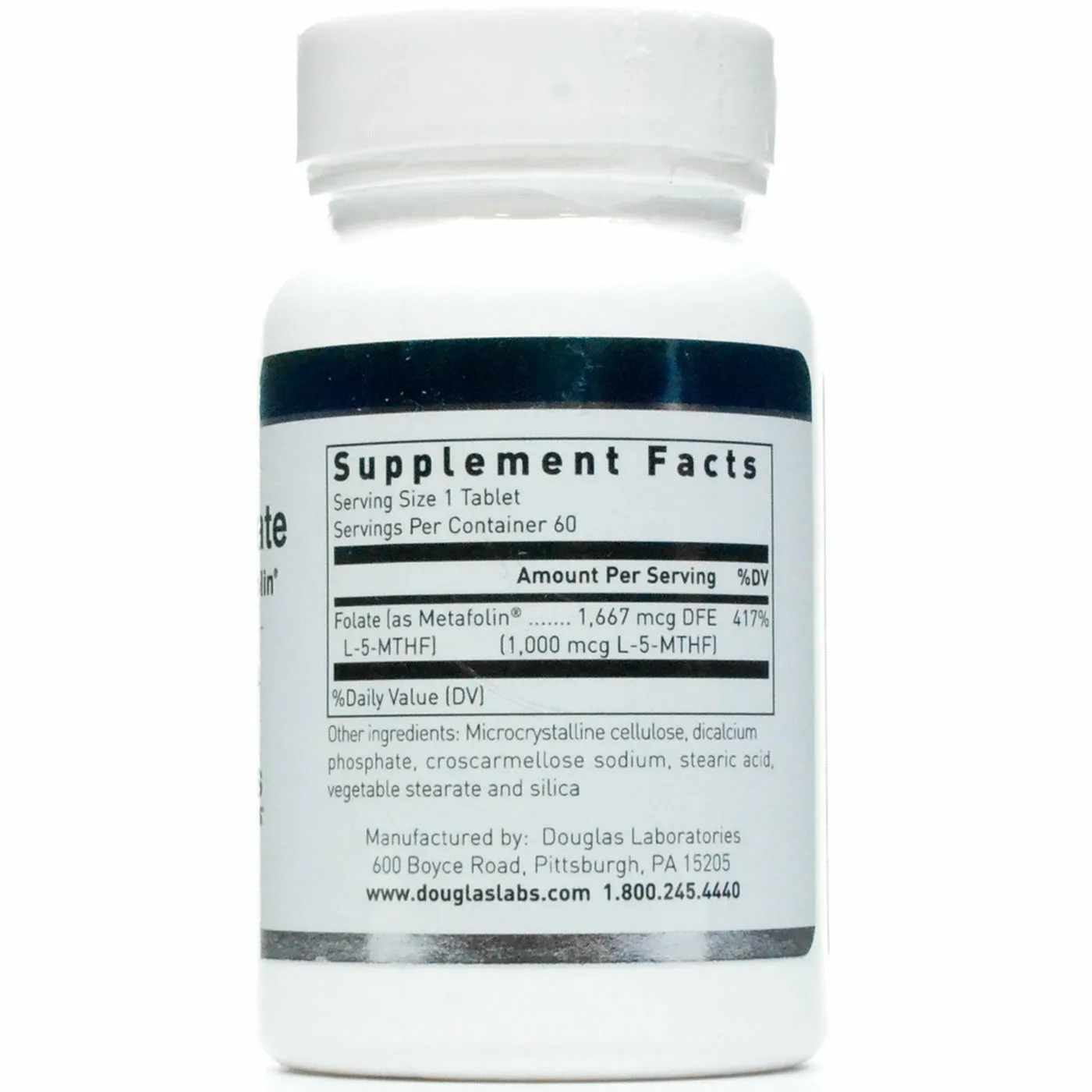 Methyl Folate L-5-MTHF 60 tabs by Douglas Labs