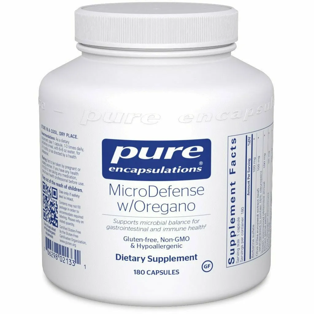 MicroDefense w/ Oregano 180 vcaps by Pure Encapsulations