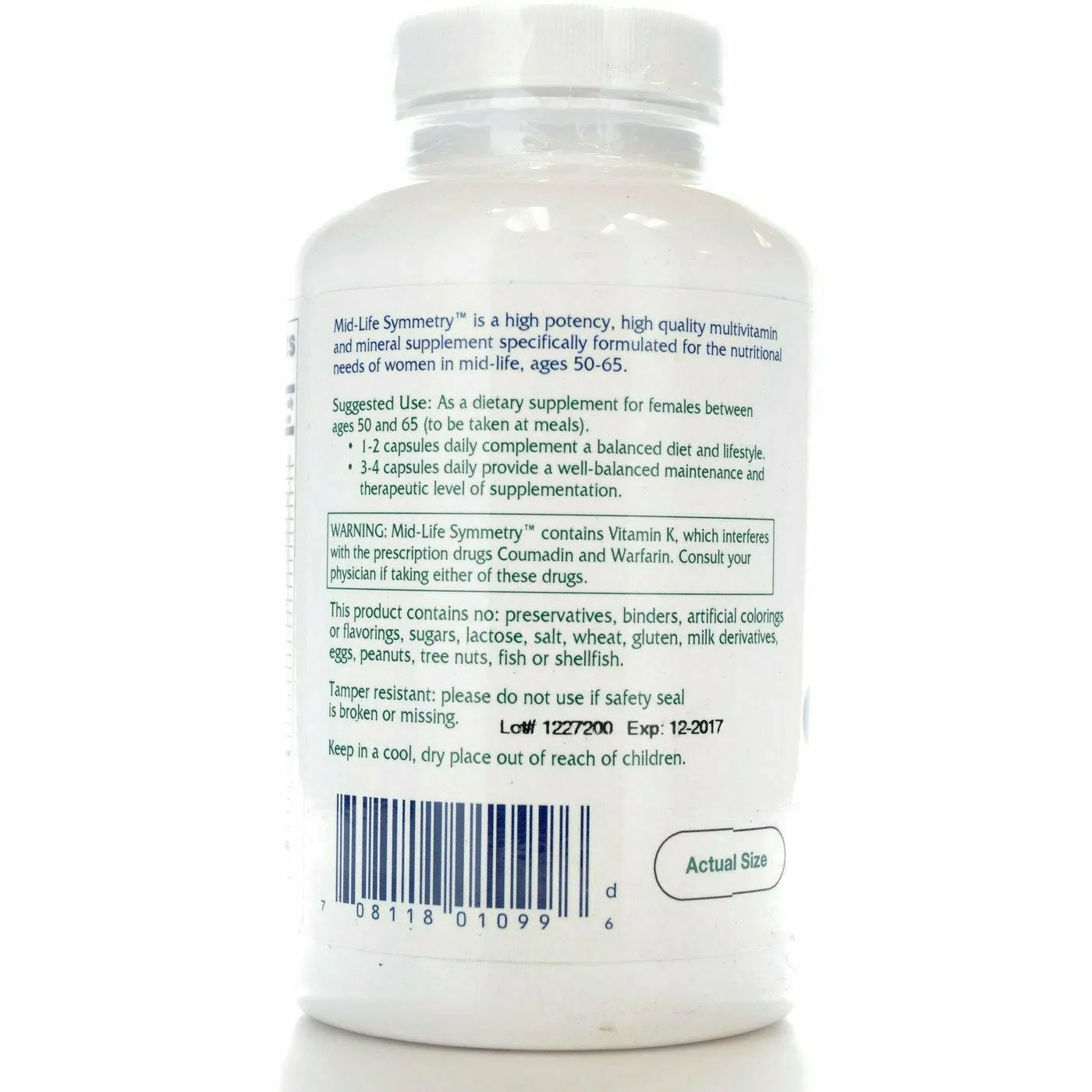 Mid-Life Symmetry 180 vcaps by Vitanica