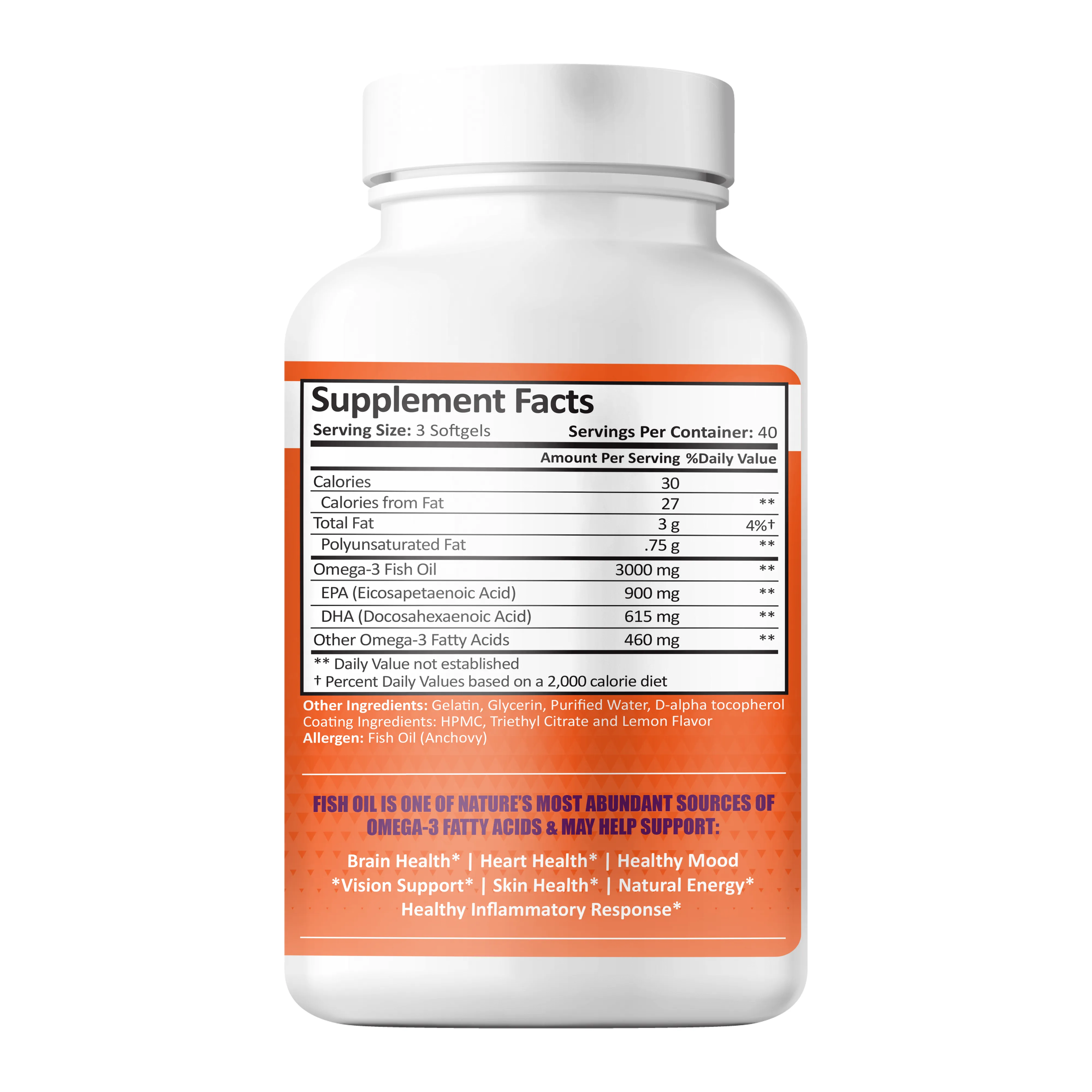 Omega-3 Fish Oil | 3.000mg | Softgel | 120 Count