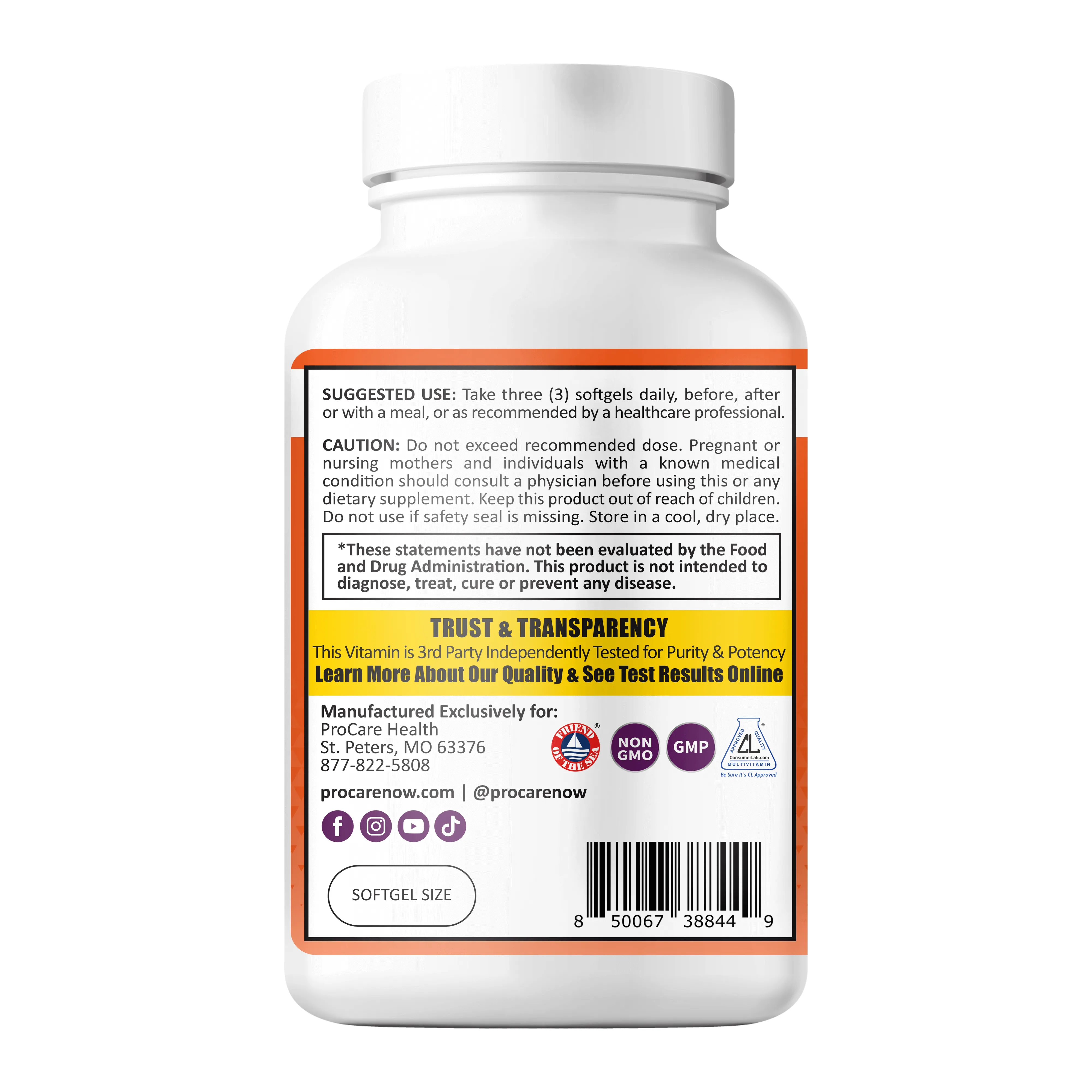 Omega-3 Fish Oil | 3.000mg | Softgel | 120 Count