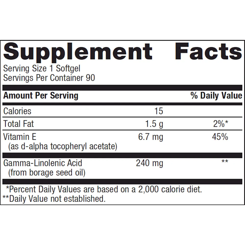 OmegaGenics Borage Seed GLA Oil 240 mg 90 Softgels by Metagenics