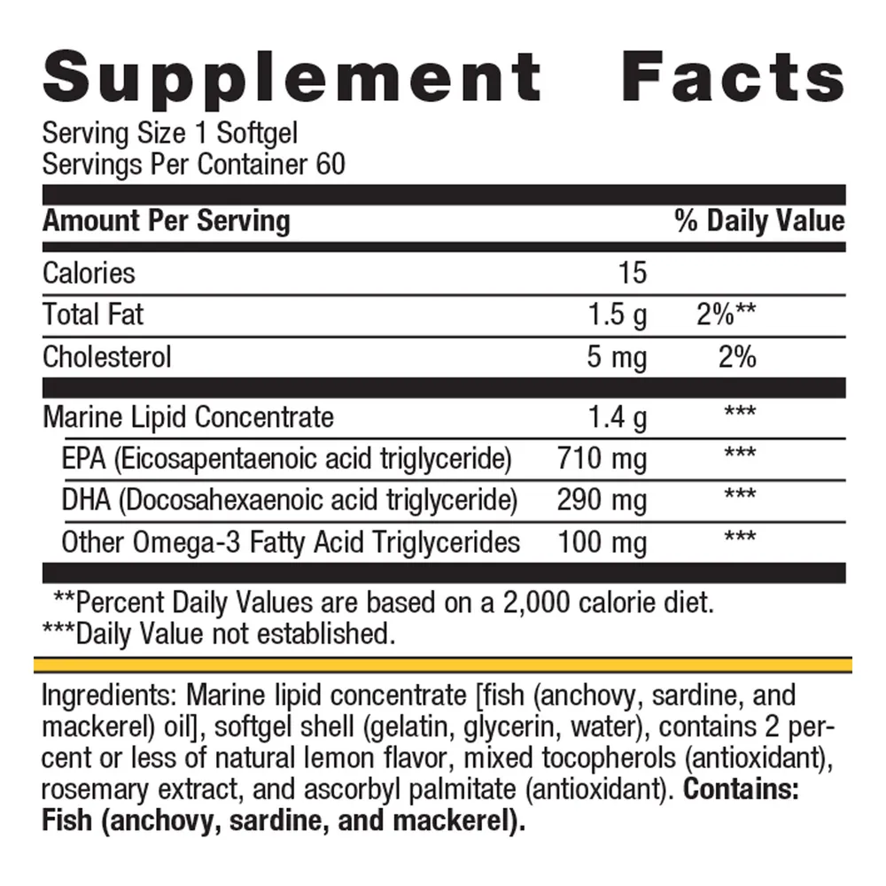 OmegaGenics Fish Oil EPA-DHA 1000 mg by Metagenics