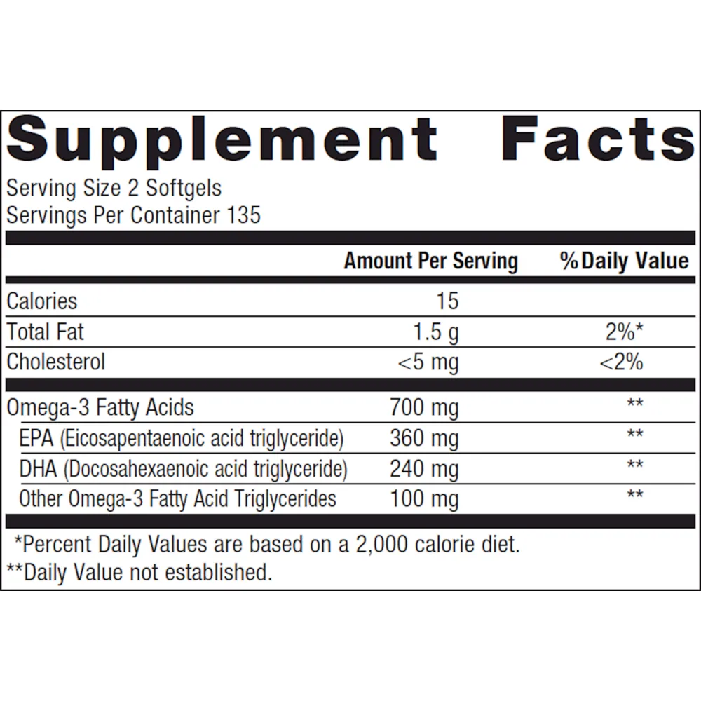 OmegaGenics Fish Oil EPA-DHA 300 mg Lemon-Lime 270 Softgels by Metagenics
