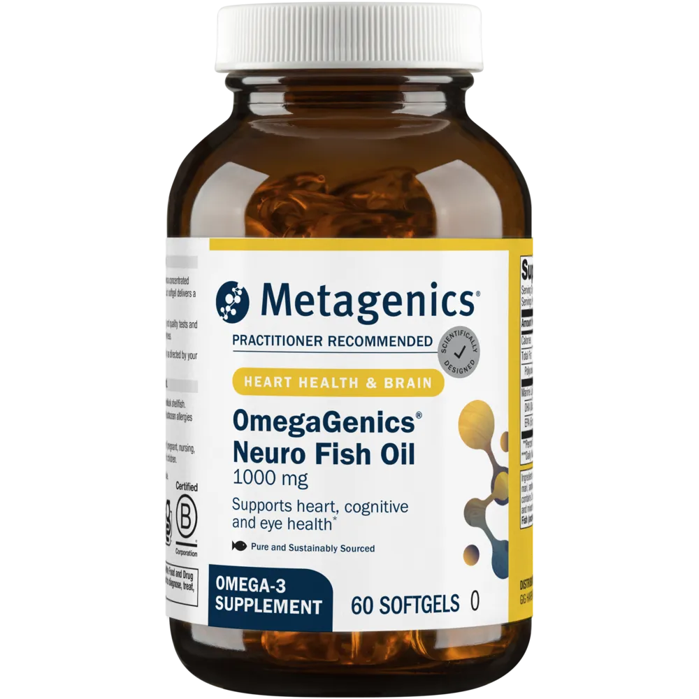 OmegaGenics Fish Oil Neuro 1000 mg 60 Softgels by Metagenics