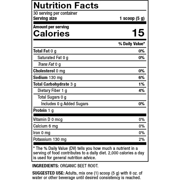 Organic Fermented Beet Powder 5.29 oz by Dr. Mercola