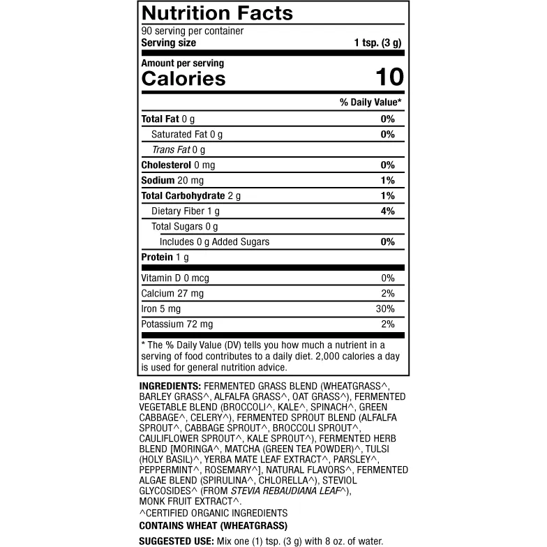 Organic Fermented Greens Powder 9.5 oz by Dr. Mercola