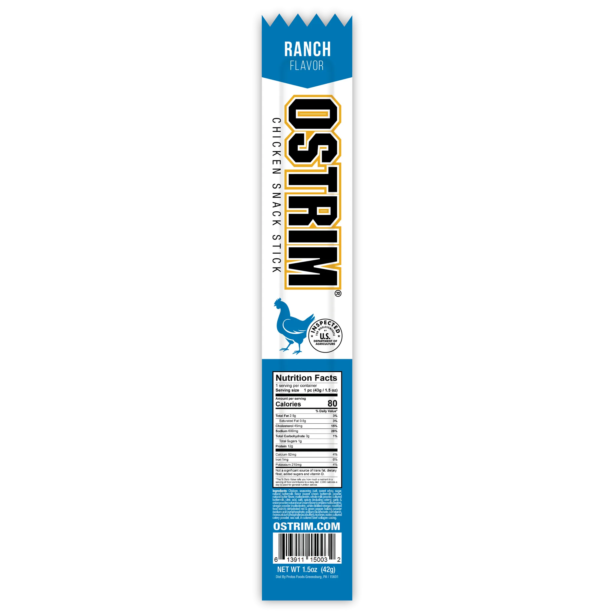 OSTRIM | Chicken | Snack Sticks | Ranch