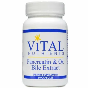Pancreatin & Ox Bile Extract 60 vcaps by Vital Nutrients