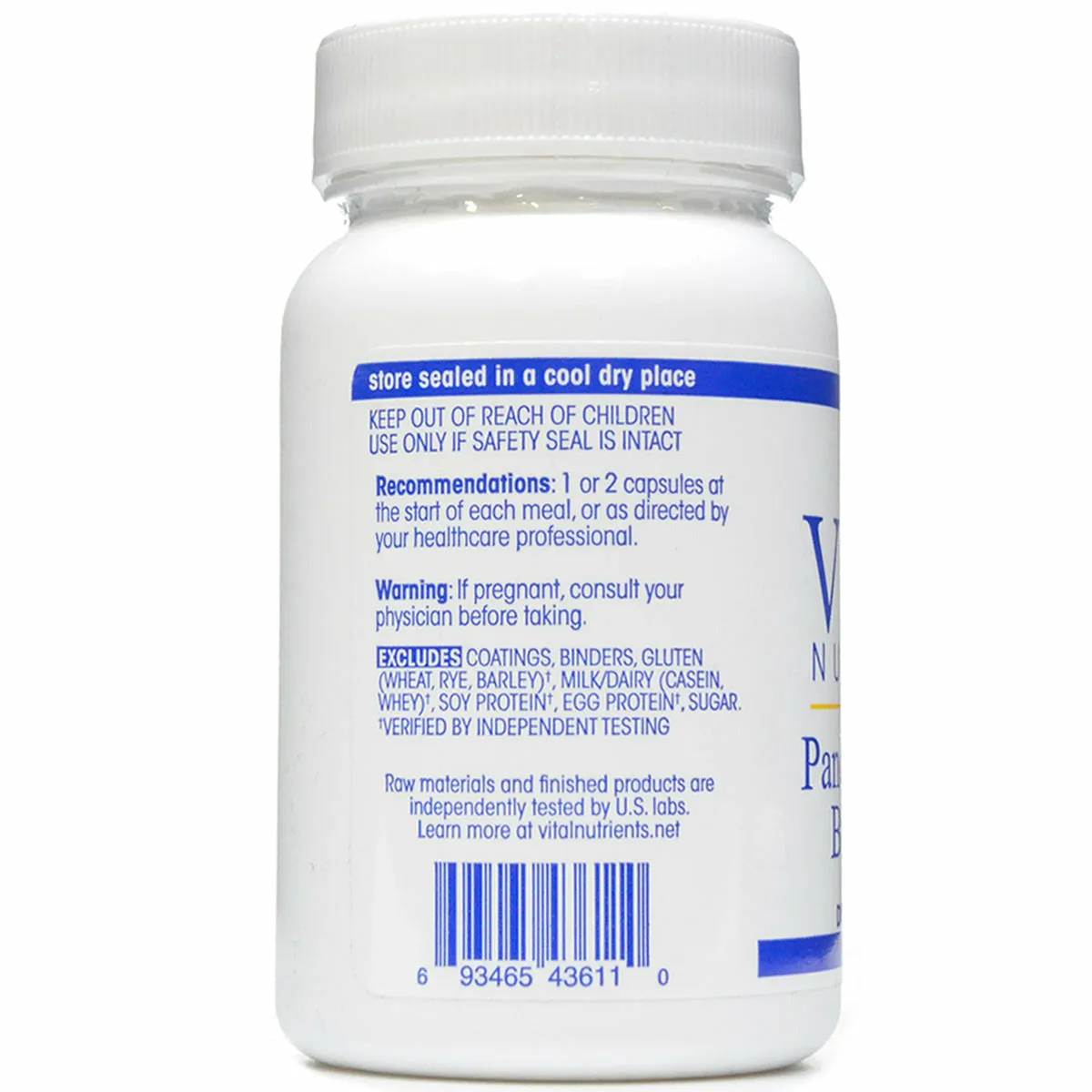 Pancreatin & Ox Bile Extract 60 vcaps by Vital Nutrients