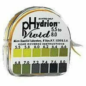 pH Hydrion Papers (5.5-8.0) 1 roll by PERQUE