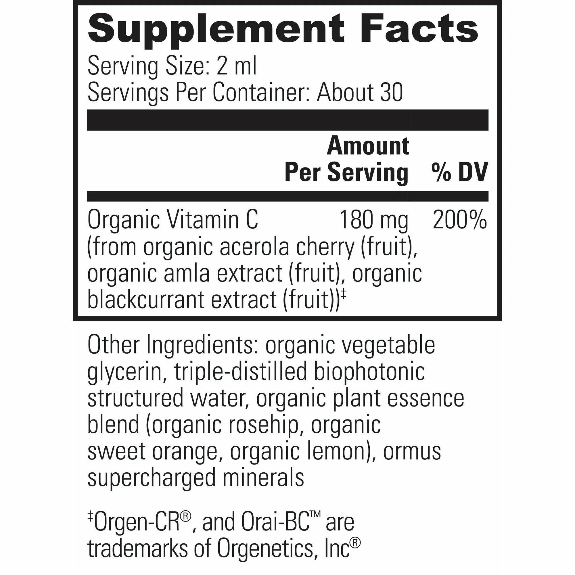 Plant-Based Vitamin C 2 fl oz by Global Healing