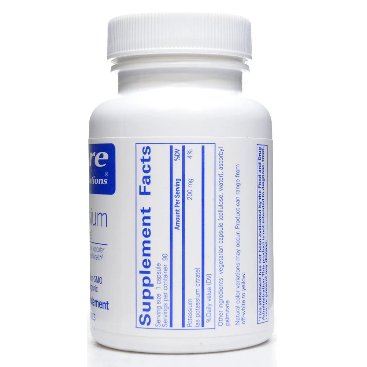 Potassium (citrate) 200 mg by Pure Encapsulations