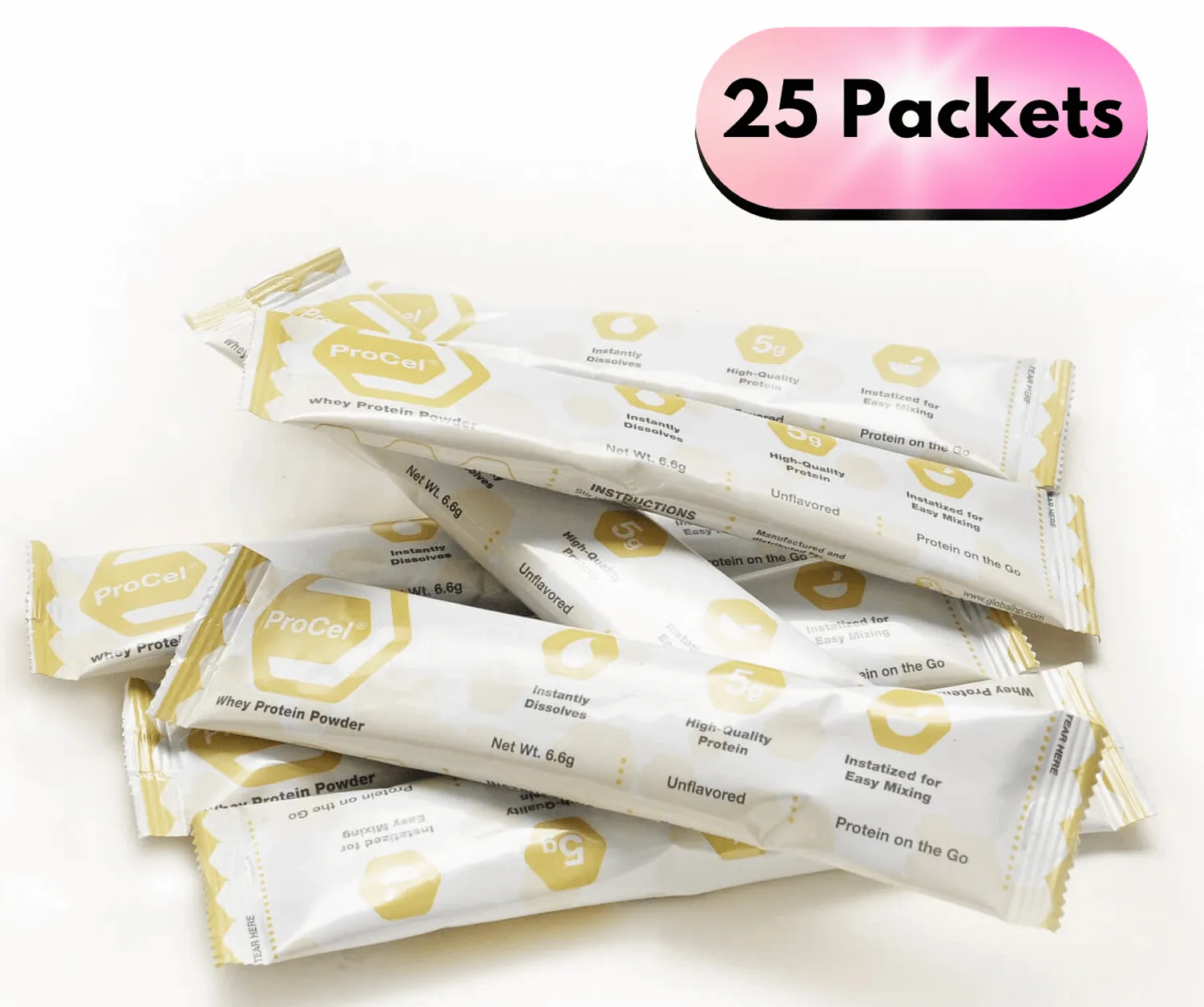ProCel Protein | Unflavored | 6.6g Packets | 25 Count